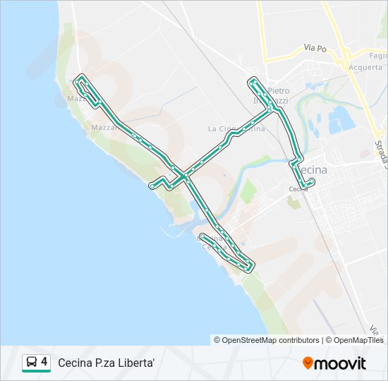 4 Bus Line Map