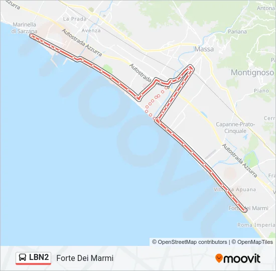 LBN2 Bus Line Map