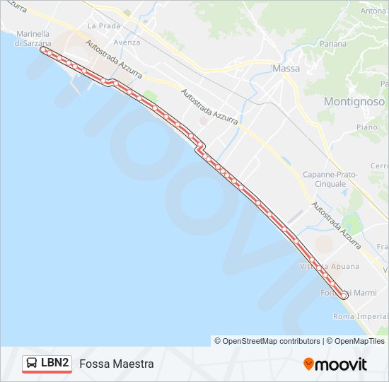 LBN2 Bus Line Map