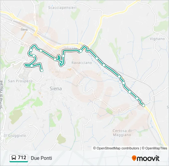 712 Bus Line Map