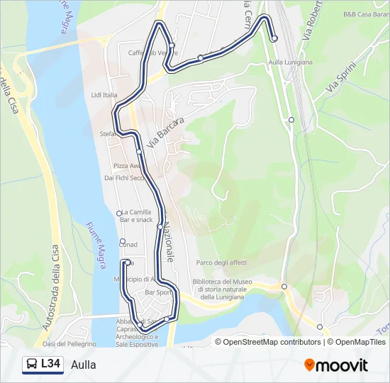 L34 Bus Line Map