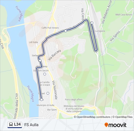 L34 Bus Line Map