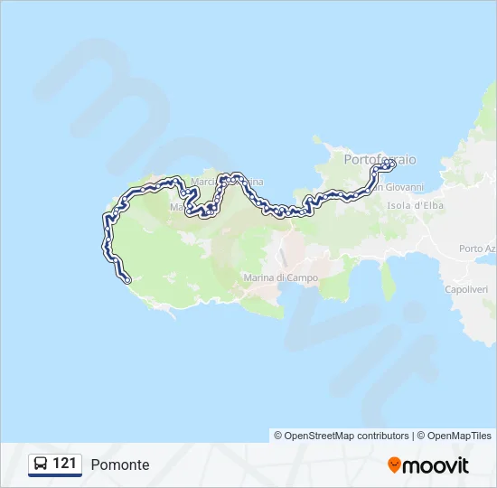 121 Bus Line Map