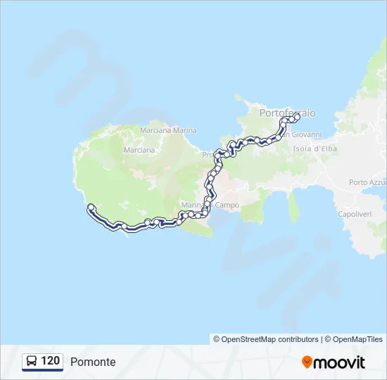 120 Bus Line Map