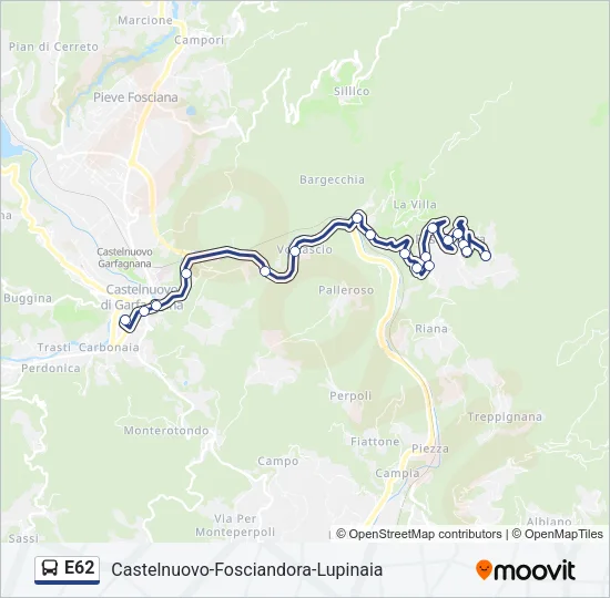 E62 Bus Line Map