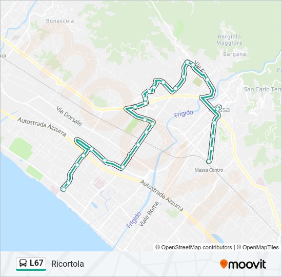 L67 Bus Line Map