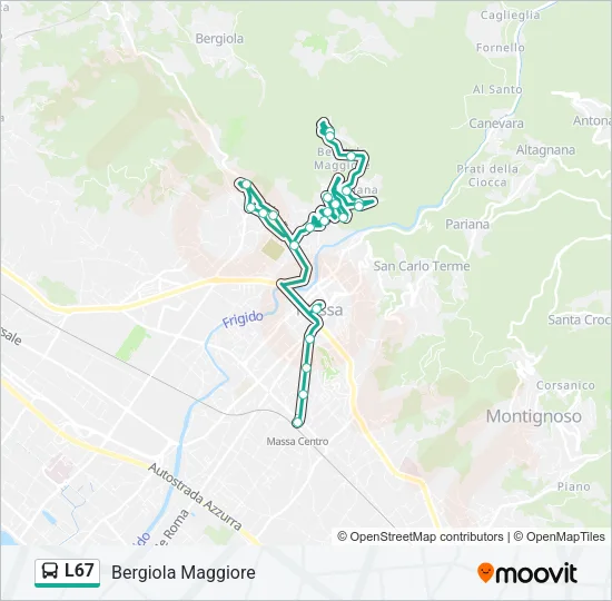 L67 Bus Line Map