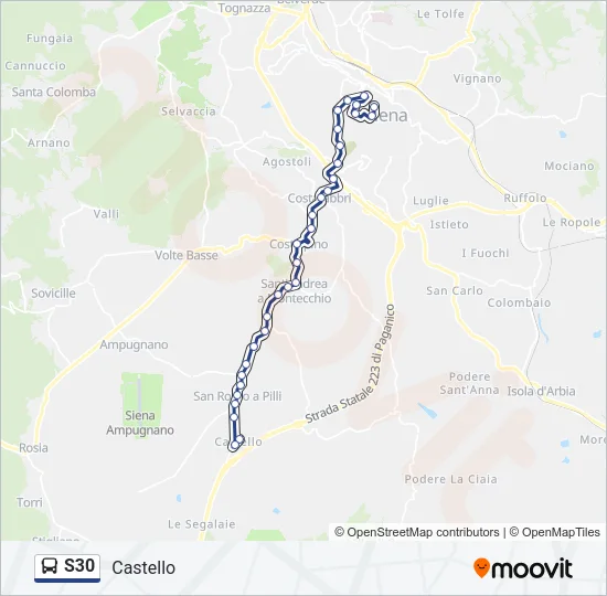 S30 Bus Line Map