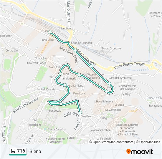 716 bus Line Map