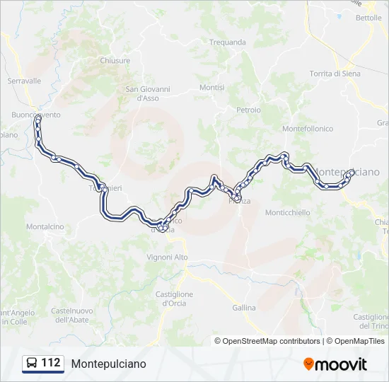 112 Bus Line Map