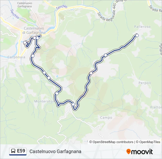 E59 Bus Line Map
