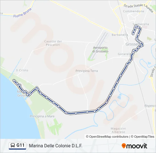 G11 Bus Line Map
