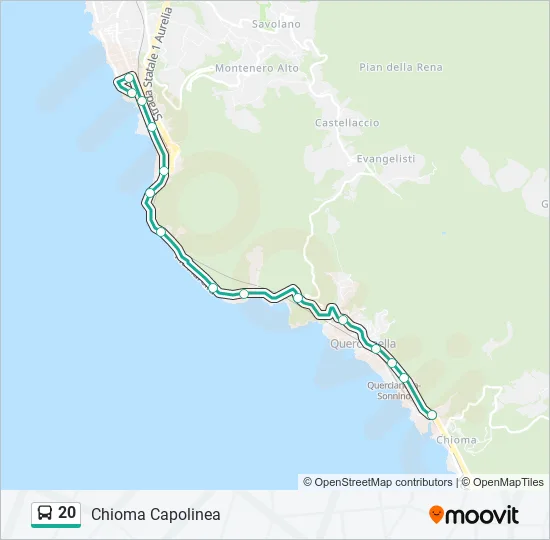 20 Bus Line Map