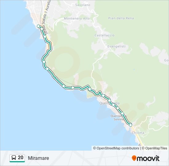 20 Bus Line Map