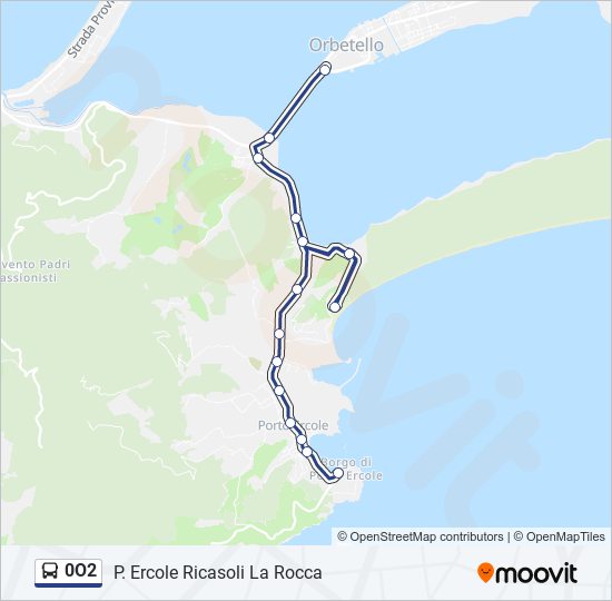 0O2 Bus Line Map