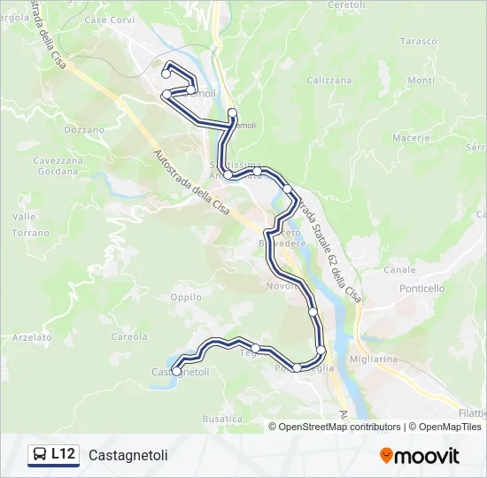 L12 Bus Line Map