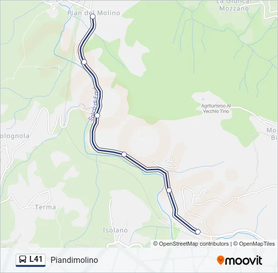 L41 Bus Line Map