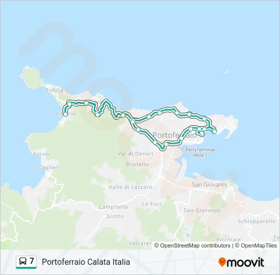 7 Bus Line Map