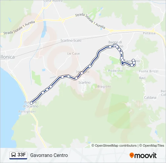33F Bus Line Map