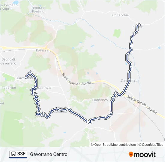 33F Bus Line Map