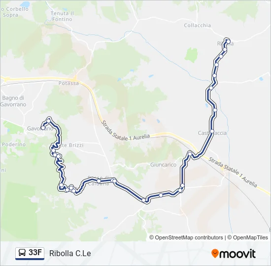 33F Bus Line Map