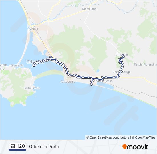 12O bus Line Map