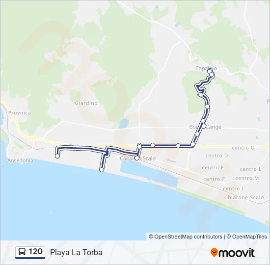 12O Bus Line Map