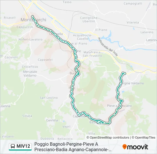 MIV12 Bus Line Map