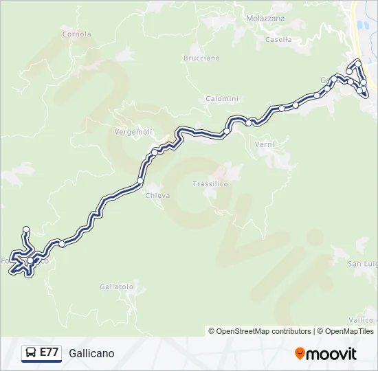 E77 Bus Line Map