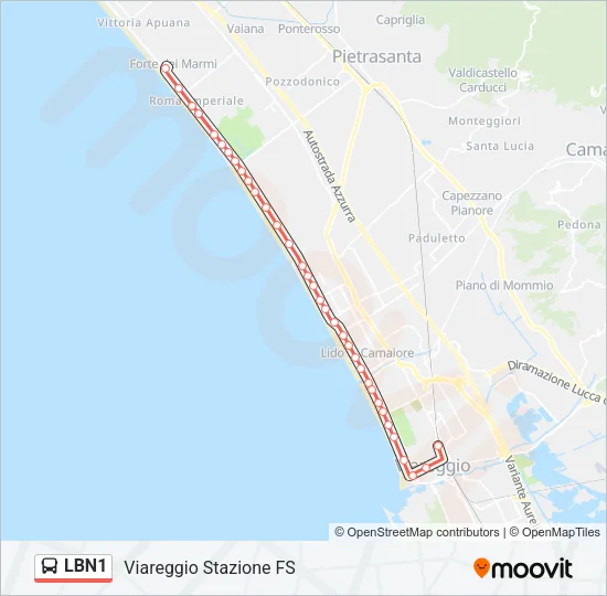 LBN1 Bus Line Map
