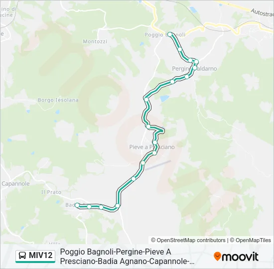 MIV12 Bus Line Map