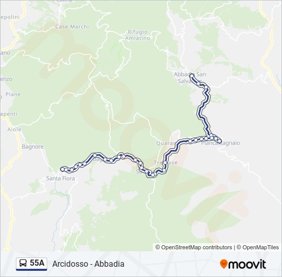 Percorso linea  55A