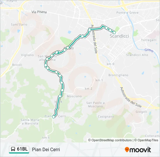 61BL Bus Line Map