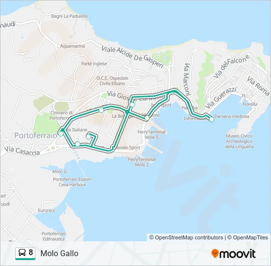 8 Bus Line Map