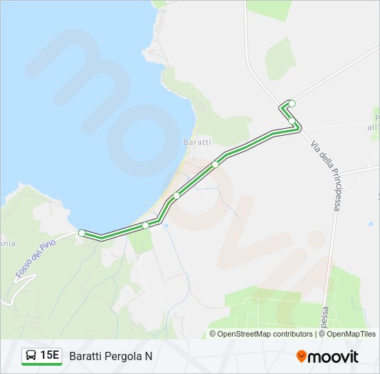 15E Bus Line Map