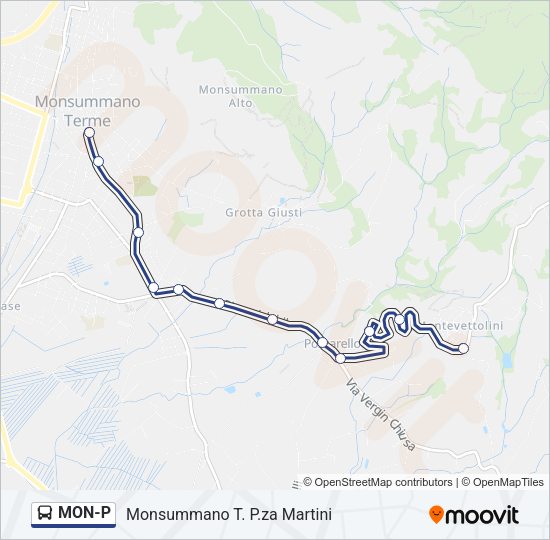 MON-P Bus Line Map