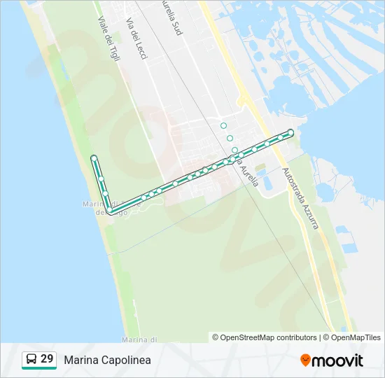 29 Bus Line Map