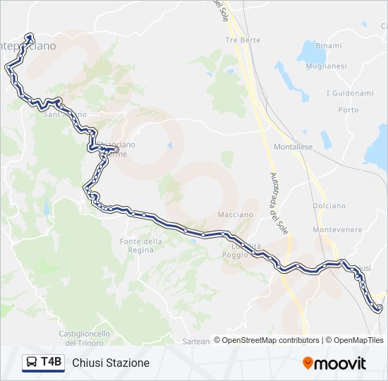 T4B Bus Line Map