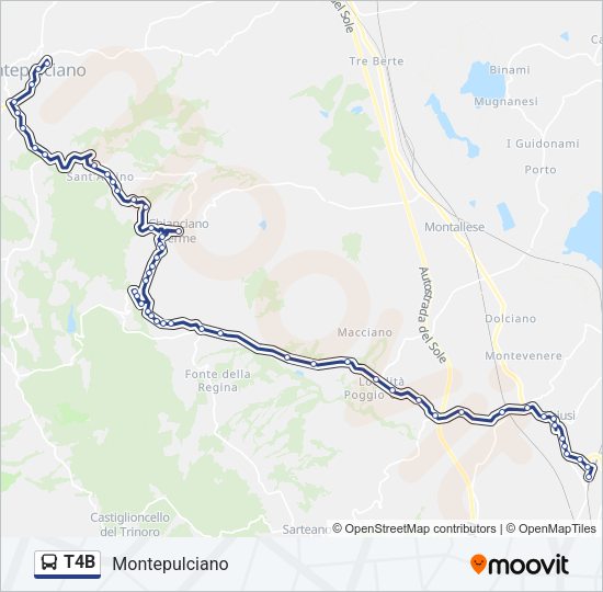 T4B Bus Line Map