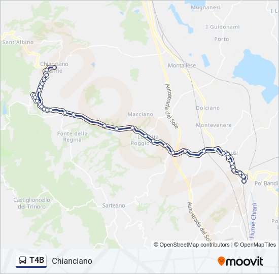 T4B Bus Line Map