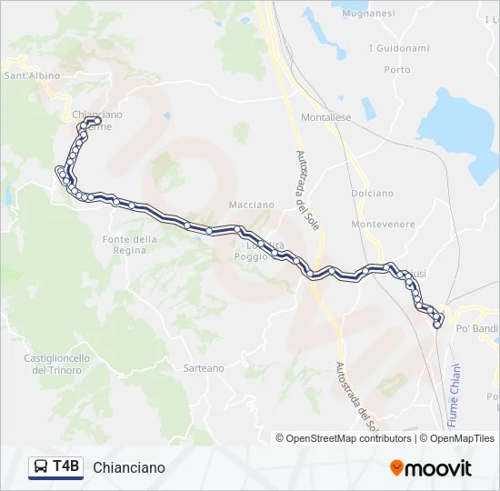 T4B Bus Line Map