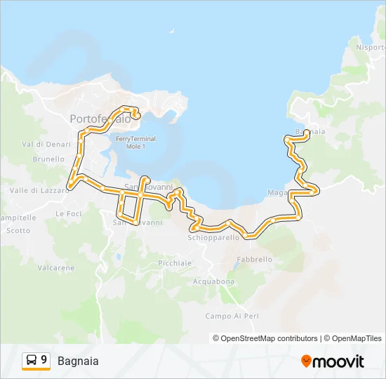 9 Bus Line Map