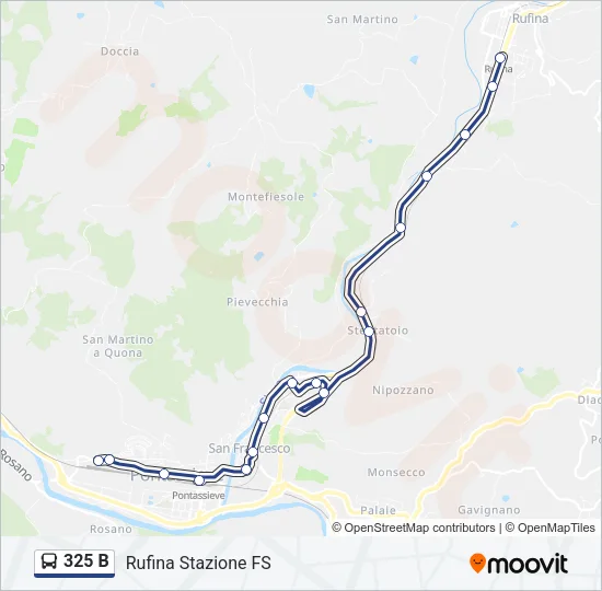 325 B Bus Line Map