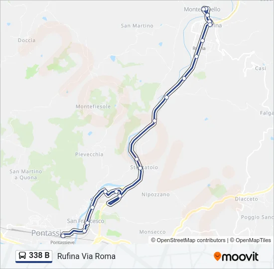 338 B Bus Line Map