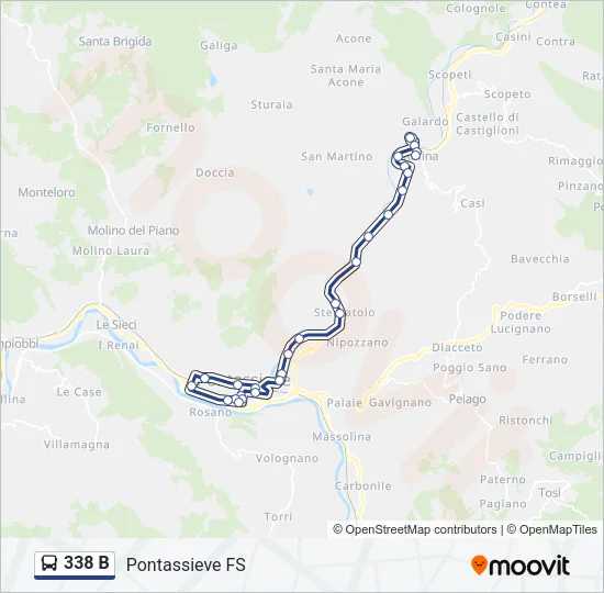 338 B Bus Line Map