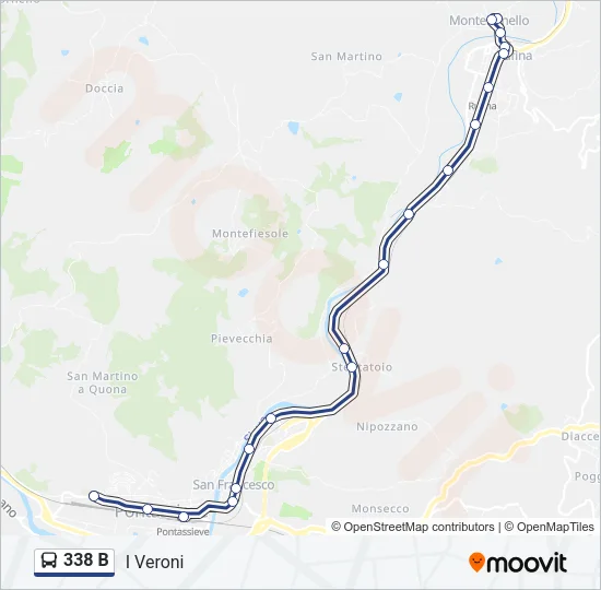 338 B Bus Line Map