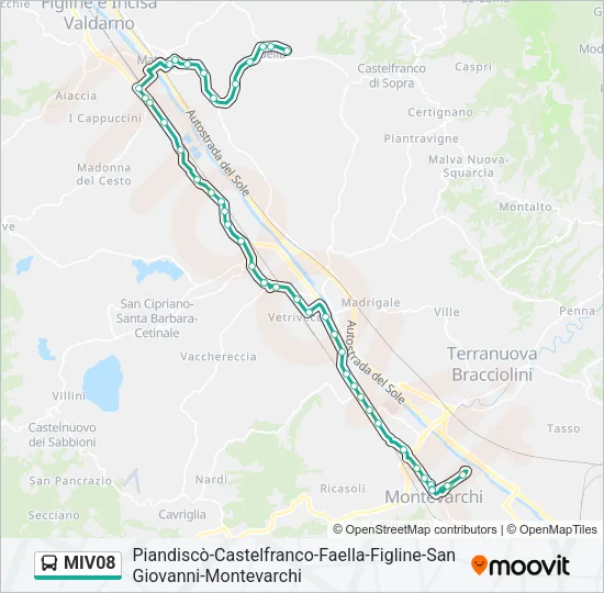 MIV08 Bus Line Map