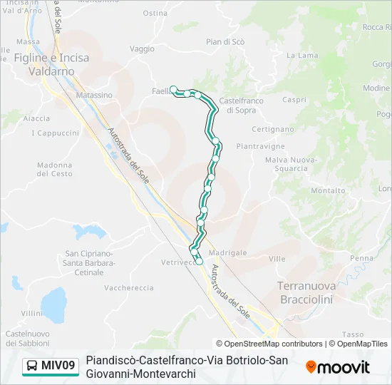 MIV09 Bus Line Map