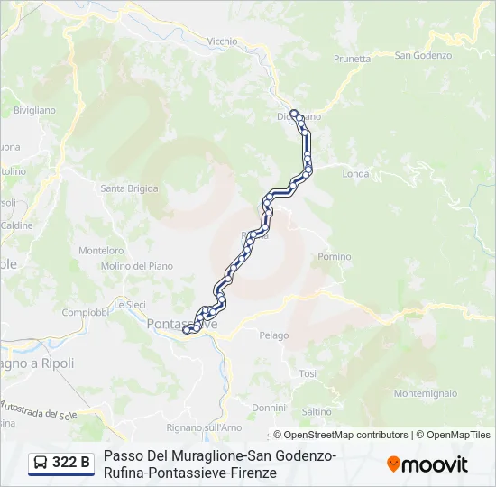 322 B Bus Line Map