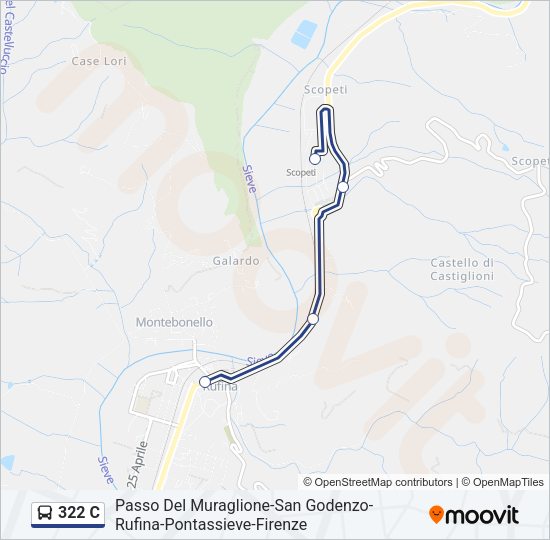 322 C Bus Line Map
